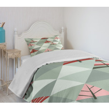 Illustration of Triangles Bedspread Set