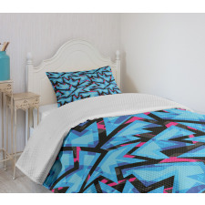 Trippy Neon Bedspread Set