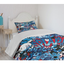 Graffiti Street Art Bedspread Set