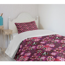 Modern Floral Leaf Nature Bedspread Set