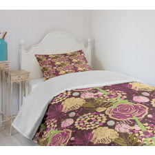 Plum French Eiffel Tower Bedspread Set