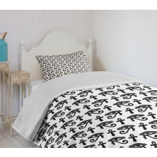 Hieroglyphic Pattern Bedspread Set