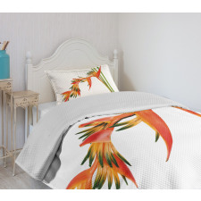 Exotic Flower Branch Bedspread Set