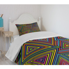 Rainbow Colors Design Bedspread Set