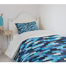 Geometric Design Stripes Bedspread Set