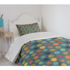 Colorful Abstract Circle Bedspread Set