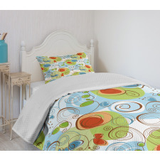 Geometric Funky Swirl Bedspread Set