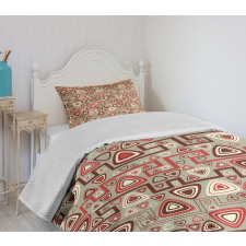 Rounded Triangles Art Bedspread Set