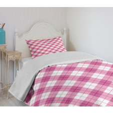 Diagonal Pastel Color Bedspread Set