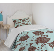 Flower Ornaments Retro Bedspread Set