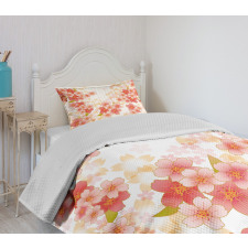 Vibrant Sakura Flowers Bedspread Set