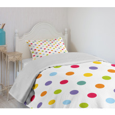 Cheerful Design Polka Dot Bedspread Set