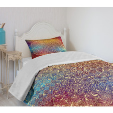 Oriental Floral Detail Bedspread Set