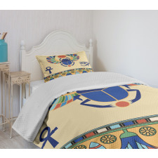 Scarab Eye Motif Bedspread Set