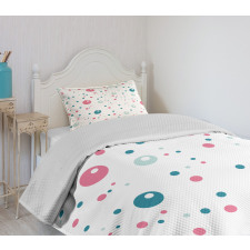 Pastel Color Polka Dots Bedspread Set