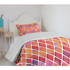 Diamond Shapes Mosaic Bedspread Set