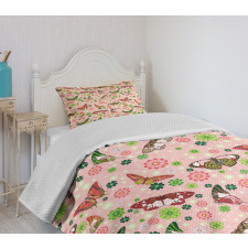 Butterflies Shamrocks Bedspread Set