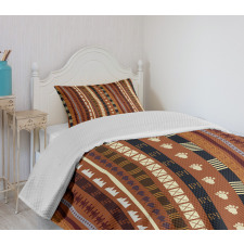 Abstract Details Stripes Bedspread Set