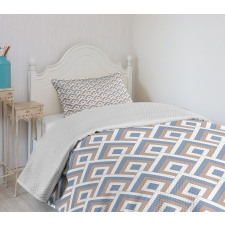 Modern Nested Squares Bedspread Set