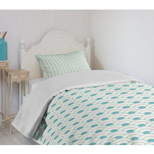 Bold Circles Sea Inspired Bedspread Set