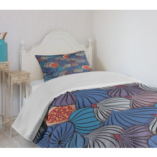 Fig Fruits Pattern Spring Bedspread Set