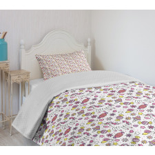 Unicorn Candies Stars Bedspread Set