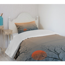 Sunrise Branches Misty Sky Bedspread Set