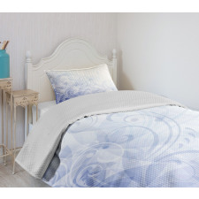 Abstract Floral Curl Bedspread Set