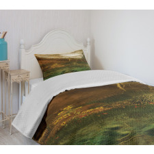 Valley with Full Moon Bedspread Set