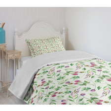 Raspberry Leaves Petals Bedspread Set