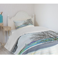 Rural Winter Forest Art Bedspread Set