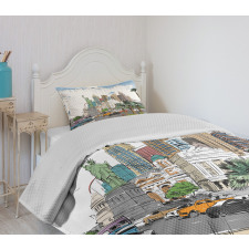 Las Vegas Street Sketchy Bedspread Set