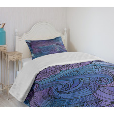 Ocean Inspired Paisley Bedspread Set