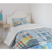 Amsterdam Canal Xmas Bedspread Set