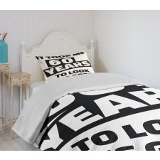 Slogan Party Words Bedspread Set