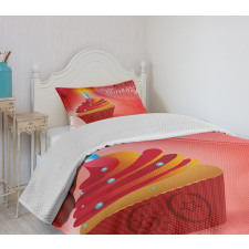 Party Cupcake Sun Bedspread Set