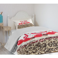 Cherry Cake Candles Bedspread Set