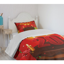 Birthday Boxes Flags Bedspread Set