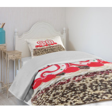 Tasty Cherries Candles Bedspread Set