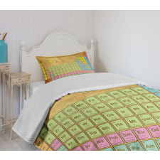 Colorful Squared Bedspread Set