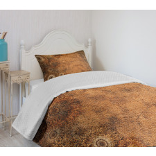 Aged Texture Vintage Floral Bedspread Set