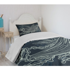 Doodle Coral Reef Seaweed Bedspread Set