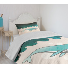 Fish Swimming Submarine Bedspread Set