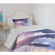 Dreamy Night with Clouds Bedspread Set