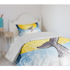 Fish Tail Ocean Full Moon Bedspread Set