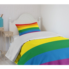 Gay Parade Flag Freedom Bedspread Set