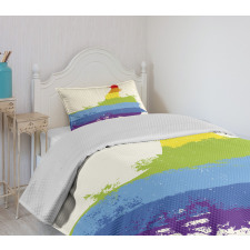 Grungy Thumbs up Art Bedspread Set