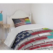 Brick Wall Pride Bedspread Set