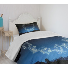 Sketchy Zodiacal Sign Bedspread Set