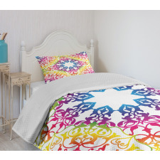 Abstract Lace Swirls Ivy Bedspread Set